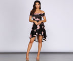 Floral Dress with a High-Low Hem