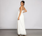 Spaghetti-Strap Cross-Back Sheer Maxi Dress