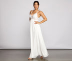 Spaghetti-Strap Cross-Back Sheer Maxi Dress