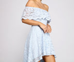 Floral Off-Shoulder Lace Dress