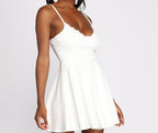 Floral Sweetheart-Neck Dress with Lace Details