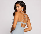 Rhinestone Glitter Dress with a Sweetheart Neck