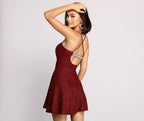 Dazzle and Glow Glitter and Rhinestone Sweetheart Dress - Lady Occasions