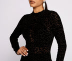 Fitted Mesh Mini Dress with a Round Neck