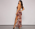 Floral Sleeveless Maxi Dress with a V-Neck