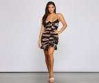 Floral Mini Dress with Ruffle Details