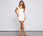 Lace Mini Dress with Scalloped Edges