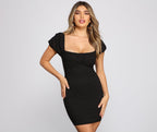 Iconic Glam Puff Sleeve Mini Dress - Lady Occasions