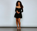 Double The Glam Crepe Skater Dress - Lady Occasions