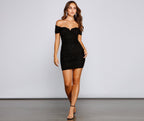 Ruffled Glitter Mini Dress