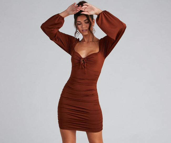 Such A Sweetheart Mini Ruched Dress - Lady Occasions Main image