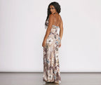 Floral Wrap-Style Maxi Dress