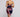 Tropical-Print Spaghetti-Strap Mini Dress with a V-Neck Secondary image