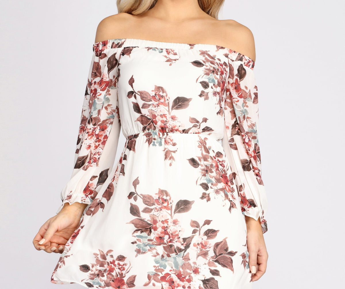 Floral Off-Shoulder Dress