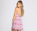 Chiffon Dress with Ruffle Details