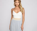 Crochet Spaghetti-Strap Maxi Dress with Cross-Back Straps