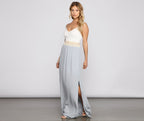 Crochet Spaghetti-Strap Maxi Dress with Cross-Back Straps