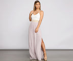 Effortlessly Stunning Crochet Waist Maxi Dress - Lady Occasions