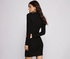 Ribbed Knit Mini Dress