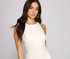 Crewneck Knit Sleeveless Midi Dress
