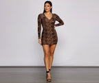 Printed Mini Dress with Ruched Details