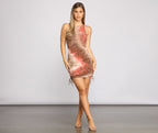 Crewneck Sleeveless Mini Dress with Ruched Details