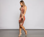 Crewneck Sleeveless Mini Dress with Ruched Details