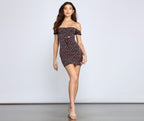 Floral Mini Dress with Ruched Details