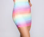 Tie-Dye Mesh Mini Dress