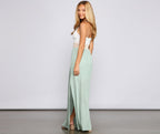 Crochet Spaghetti-Strap Maxi Dress with Cross-Back Straps