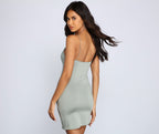 Sleeveless Knit Mini Dress with a Scoop Neck