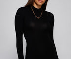 High-Neck Fitted Mini Dress