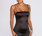 Fitted Spaghetti-Strap Mini Dress with a Square Neck