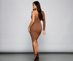 One-Shoulder Mesh Sheer Mini Dress