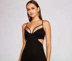 Spaghetti-Strap Sleeveless Mini Dress with a V-Neck