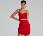 In The Club Square Neck Cutout Dress - Lady Occasions
