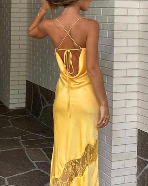 Strappy Dress with Lace Details