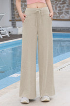 Wide-Leg High-Rise Knit Pants