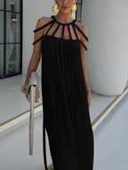 Relaxed-Fit Strappy Draped Maxi Dress