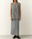 Gray Relaxed-Fit Sleeveless Two-Piece Set