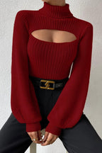 Fitted Sweater with a Roll Neck