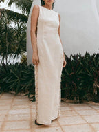 Printed Sleeveless Midi Dress