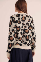 Leopard-Print Retro Cardigan