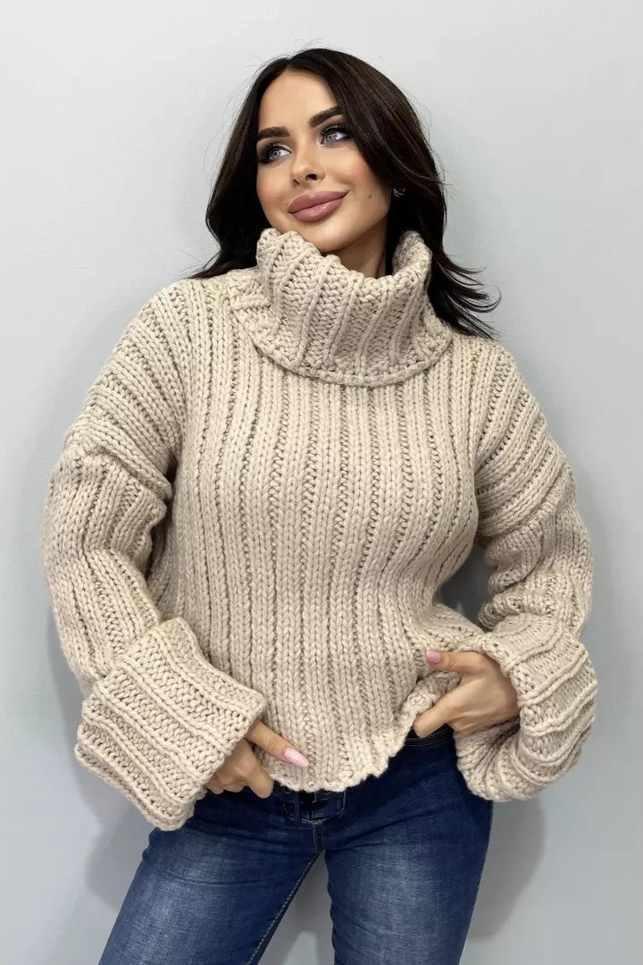 Roll-Neck Relaxed-Fit Sweater