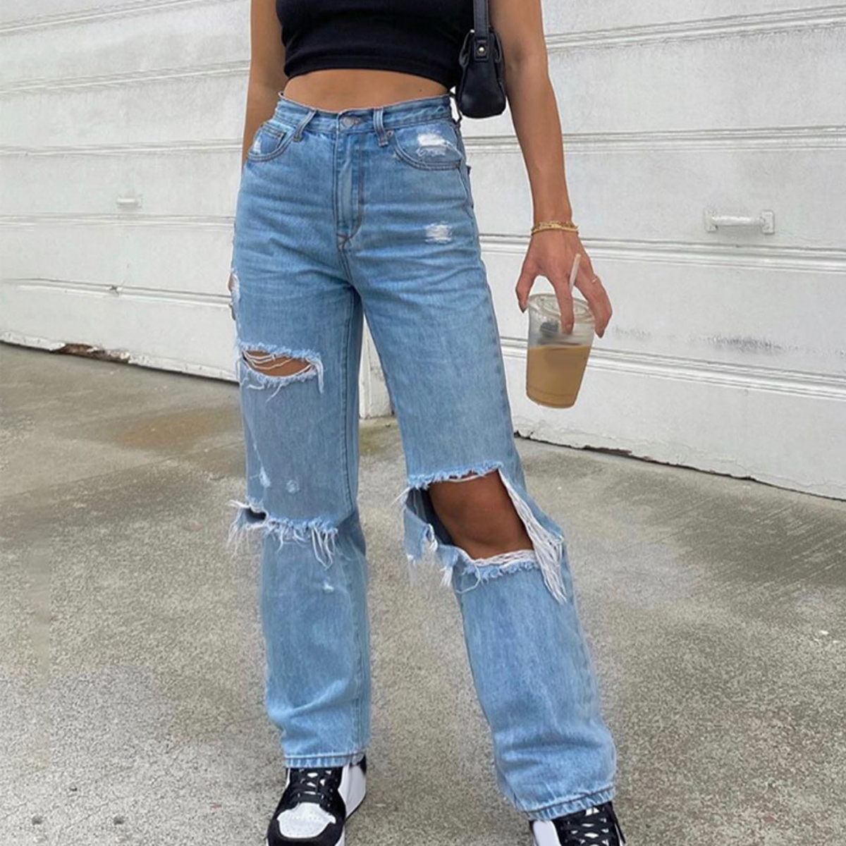 Straight-Leg High-Rise Baggy Jeans
