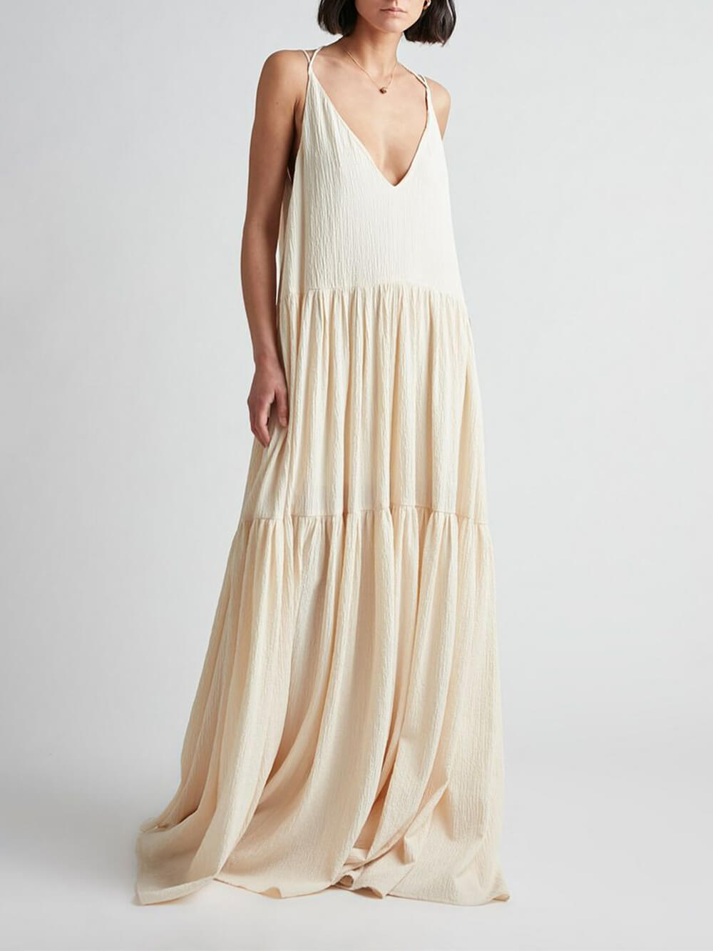 Strappy Maxi Dress with a V-Neck