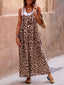Leopard-Print Strappy Maxi Dress with Panel Details