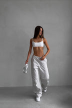 Cargo Relaxed-Fit Pants with Drawstring Detail