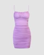 Bodycon Sleeveless Dress with Ruched Details
