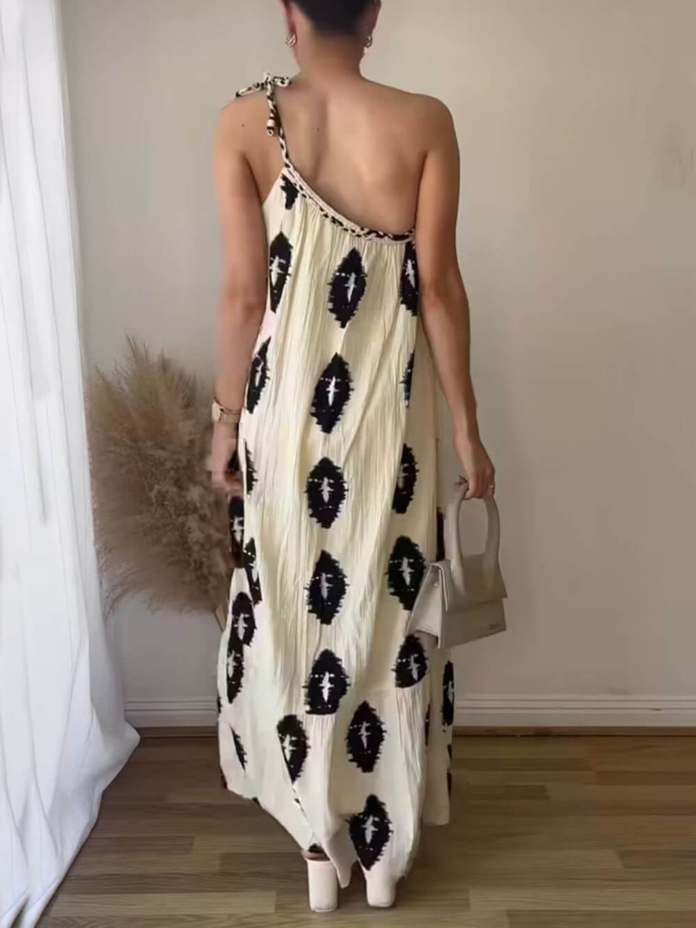 Printed Relaxed-Fit Maxi Dress
